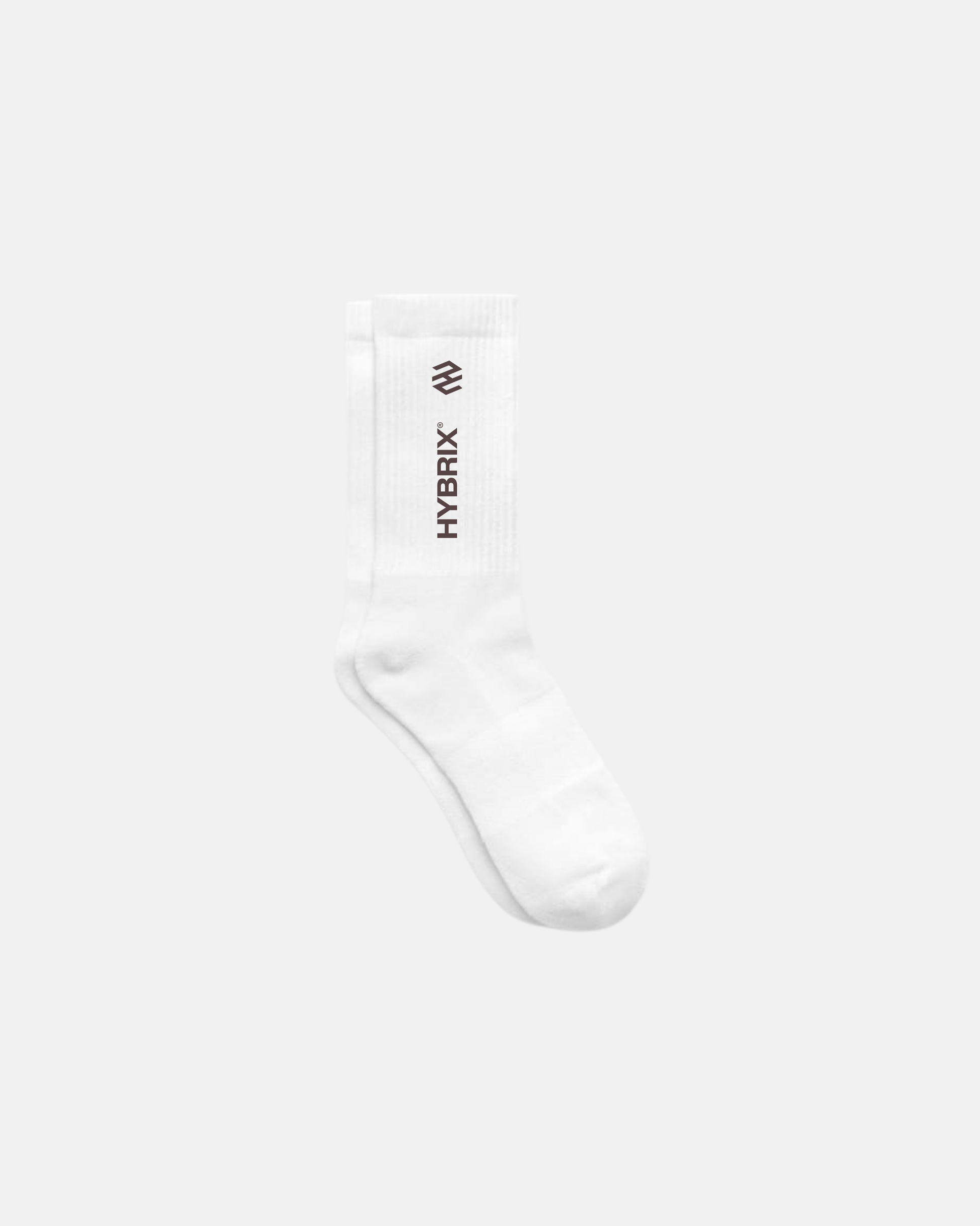 HYBRIX Crew Socken– Weiß/Braun
