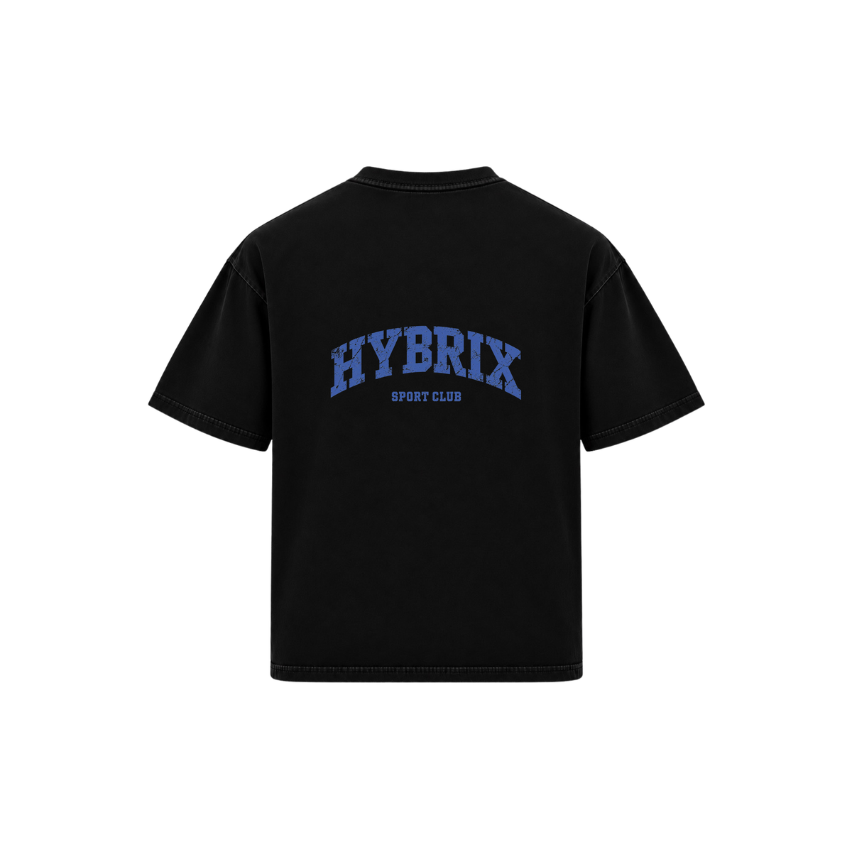 HYBRIX SPORT CLUB Oversized T-Shirt — Black/Blue