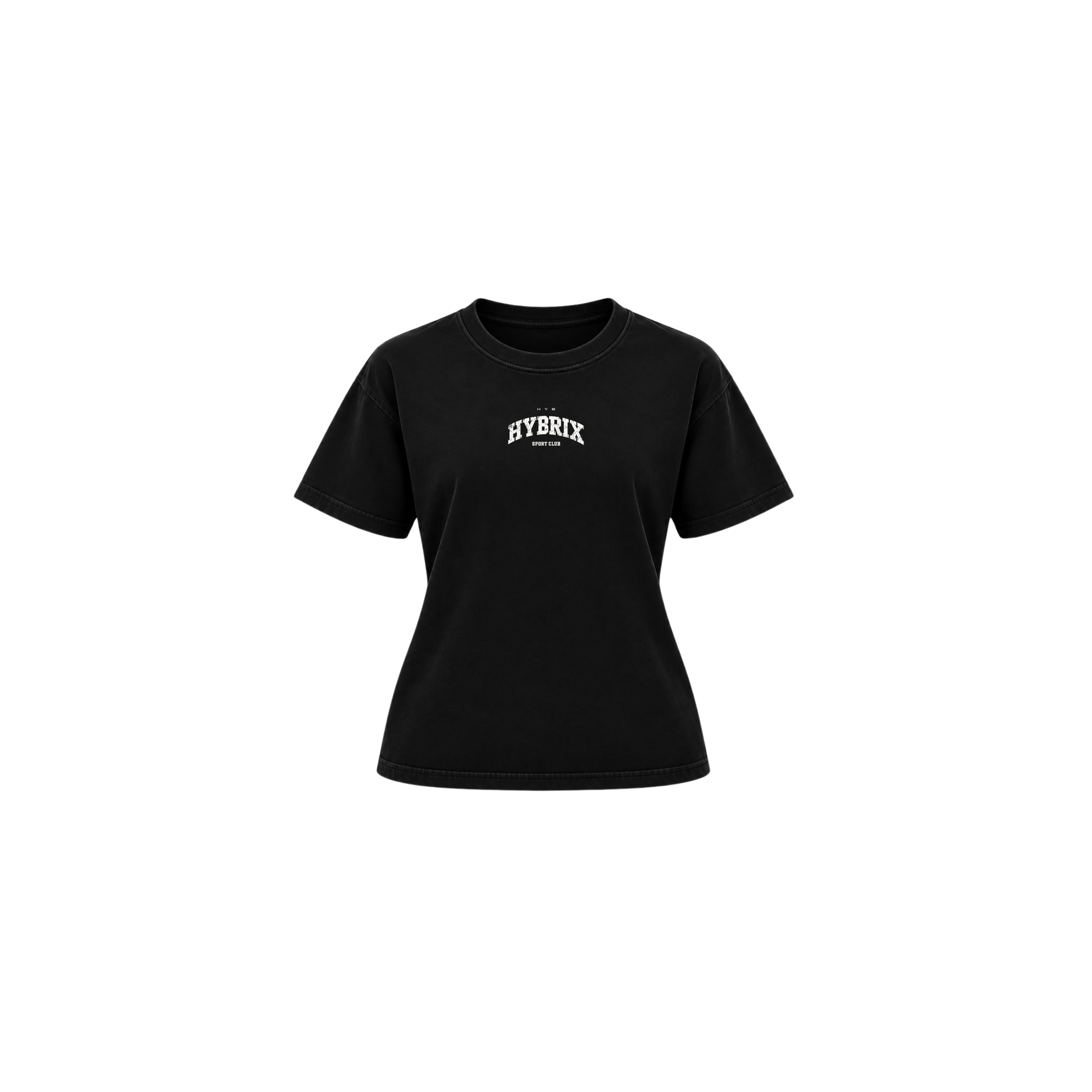 HYBRIX SPORT CLUB Women’s T-Shirt — Black/White