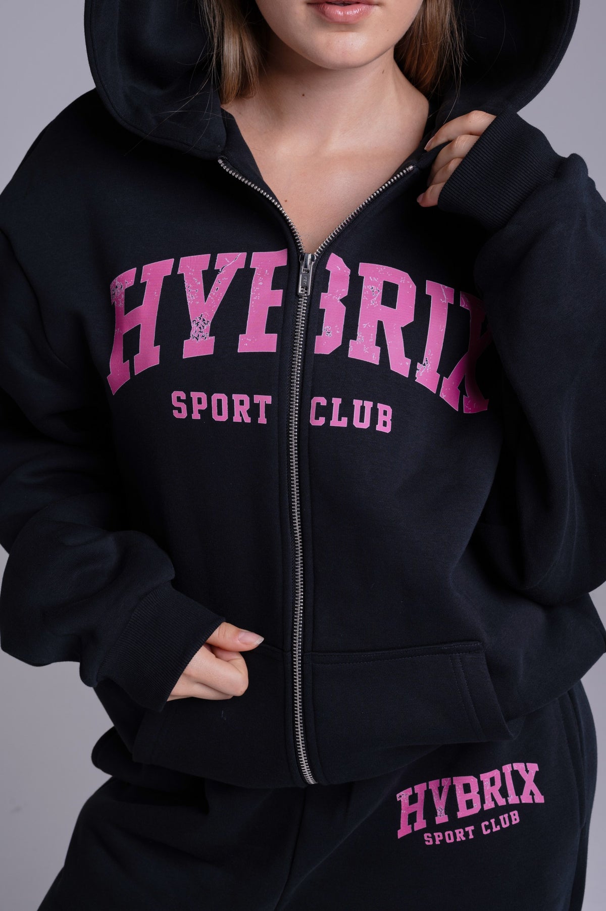 ZIP HYBRIX SPORT CLUB SET — BLACK / PINK