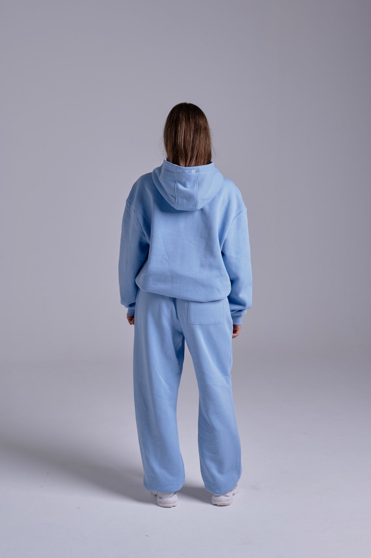 HYBRIX SPORT CLUB ZIP HOODIE - BABY BLUE