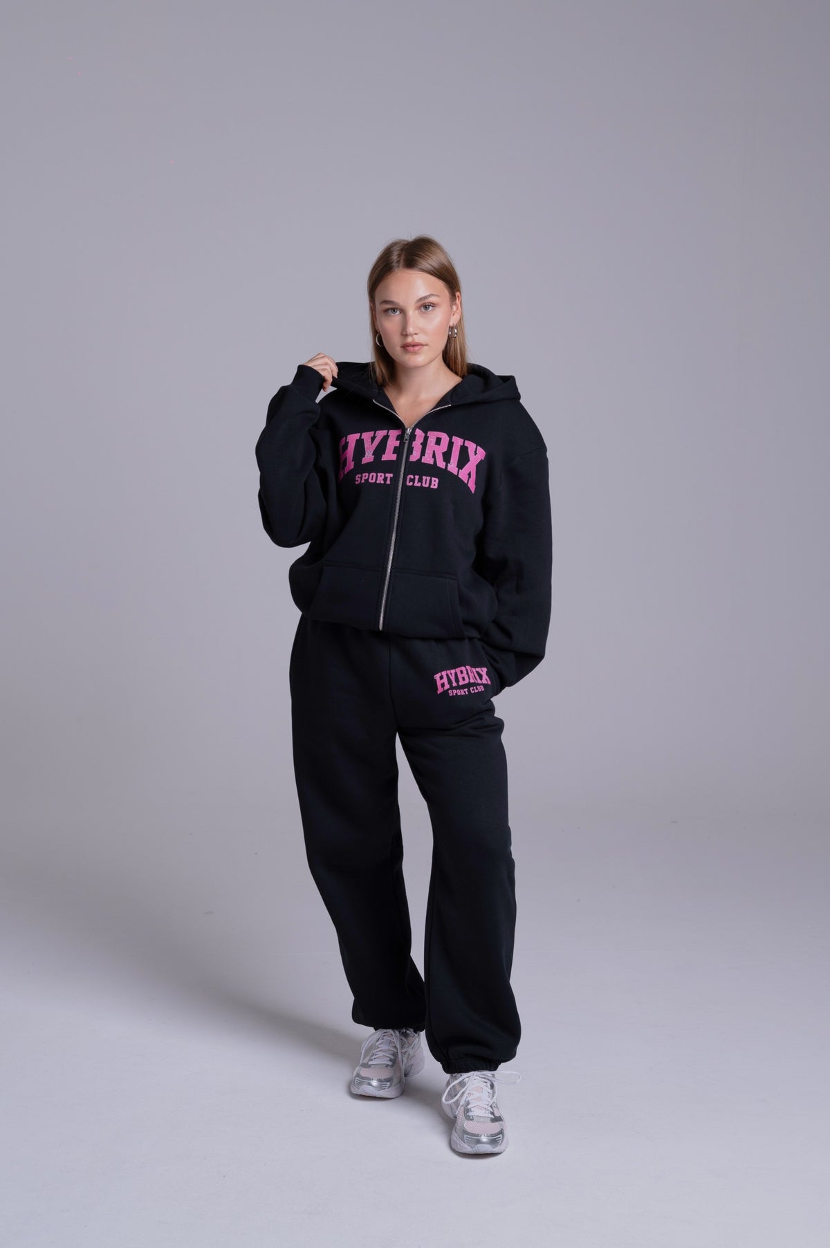 ZIP HYBRIX SPORT CLUB SET — BLACK / PINK