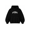 HYBRIX SPORT CLUB Heavyweight Hoodie – Black/White
